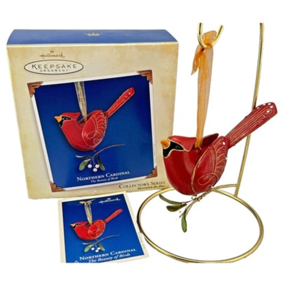 Hallmark NORTHERN CARDINAL 2005 Keepsake Ornament 1st in Beauty of Birds Series - Picture 1 of 16